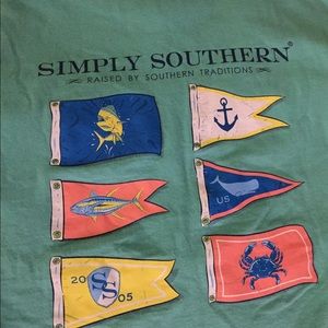 Simply Southern turquoise T-shirt Sz M